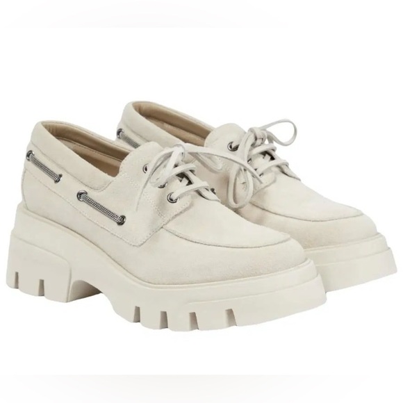 Brunello Cucinelli Shoes - Brunello Cucinelli Eruc Suede Loafers with Chunky Sole 41